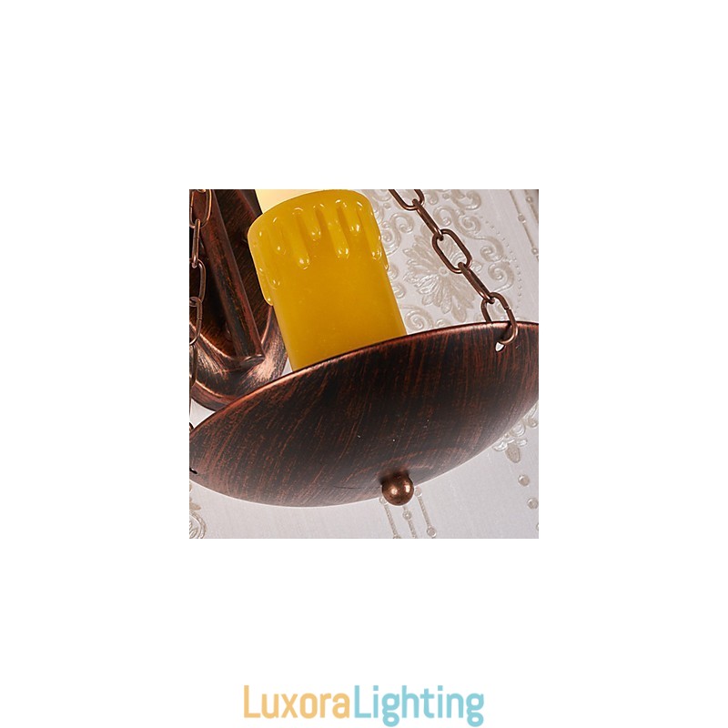 Designer Touch Decorative Rustic Lodge Painting Feature for Mini Style Uplight Wall Sconces Wall Light