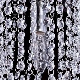 Designer Touch Decorative 1 Light Chrome Modern K9 Transparent Crystal Chandelier with 1 Bulb