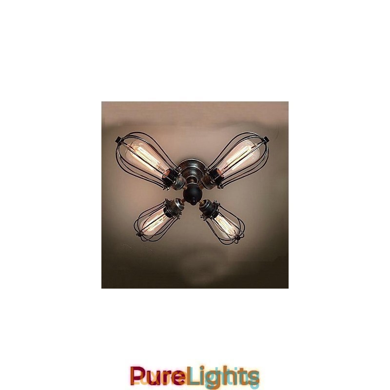 Designer Touch Decorative Vintage Mini Style Painting Metal Flush Mount