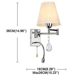 Designer Touch Decorative Wall Lamp for Bedroom Reading Lamp Fabric Lamp