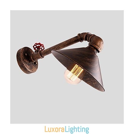 Designer Touch Decorative Water Pipe Wall Lights Retro Industrial Style Creative Country Metal Restaurant Cafe Bars Bar Table Wall Sconces