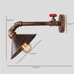Designer Touch Decorative Water Pipe Wall Lights Retro Industrial Style Creative Country Metal Restaurant Cafe Bars Bar Table Wall Sconces