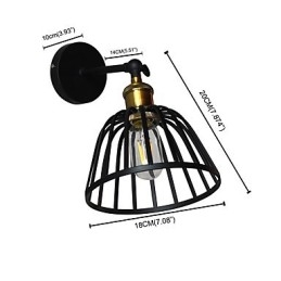 Designer Touch Decorative Light Painted Steel Wall Lamp Dumb Black American Coffee Decoration Retro Wall Light Lightsaber Lamp On Wall