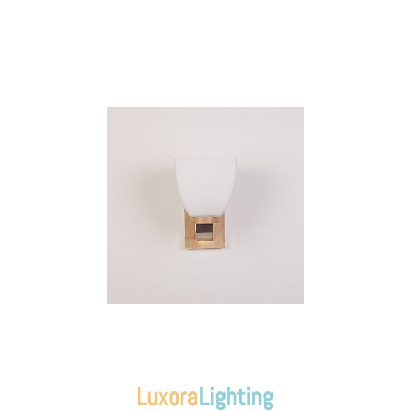 Designer Touch Decorative Simple Wall Lamp Bedside Desk Lamp With Glass Shade and Solid Wood for Bedroom Dresser Living Room Baby Room College Dorm Coffee Table Bookcas