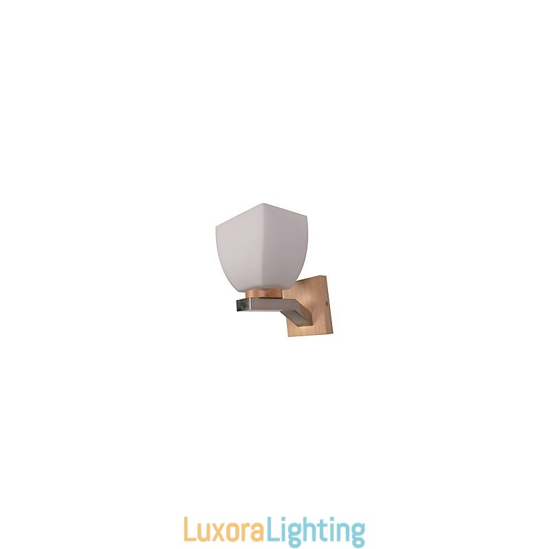 Designer Touch Decorative Simple Wall Lamp Bedside Desk Lamp With Glass Shade and Solid Wood for Bedroom Dresser Living Room Baby Room College Dorm Coffee Table Bookcas