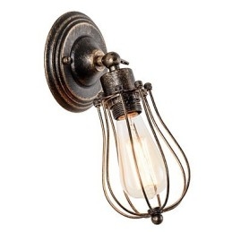 Designer Touch Decorative Vintage Wall Light Industrial Wall Sconce Black Metal Wire Caged Wall Light