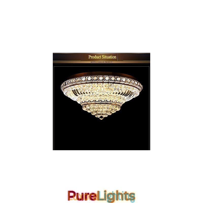 Designer Touch Decorative Modern Luxury Crystal Ceiling Light Absorb Dome Light Diameter 60CM