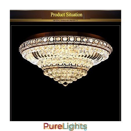 Designer Touch Decorative Modern Luxury Crystal Ceiling Light Absorb Dome Light Diameter 60CM