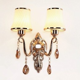 Designer Touch Decorative Modern Contemporary Electroplated Feature for Crystal Eye Protection Ambient Light Wall Lights