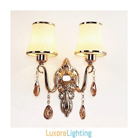 Designer Touch Decorative Modern Contemporary Electroplated Feature for Crystal Eye Protection Ambient Light Wall Lights