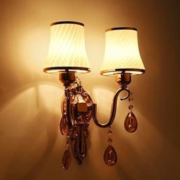 Designer Touch Decorative Modern Contemporary Electroplated Feature for Crystal Eye Protection Ambient Light Wall Lights