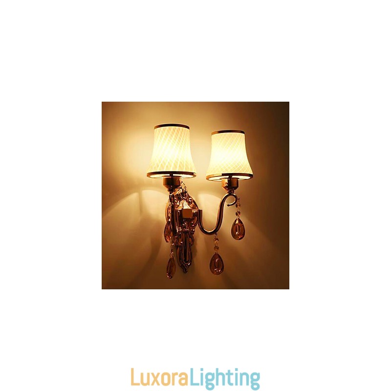 Designer Touch Decorative Modern Contemporary Electroplated Feature for Crystal Eye Protection Ambient Light Wall Lights