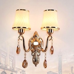 Designer Touch Decorative Modern Contemporary Electroplated Feature for Crystal Eye Protection Ambient Light Wall Lights