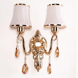 Designer Touch Decorative Modern Contemporary Electroplated Feature for Crystal Eye Protection Ambient Light Wall Lights