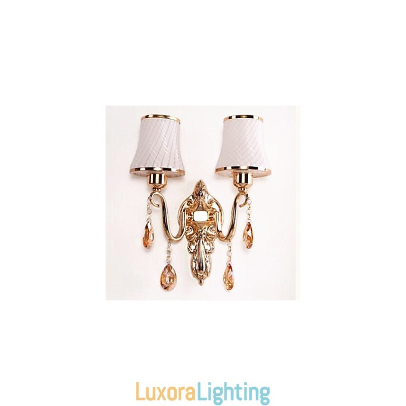 Designer Touch Decorative Modern Contemporary Electroplated Feature for Crystal Eye Protection Ambient Light Wall Lights