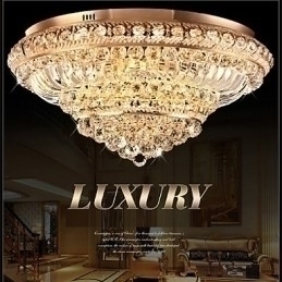 Designer Touch Decorative Modern Luxury Crystal Ceiling Light Absorb Dome Light Diameter 60CM