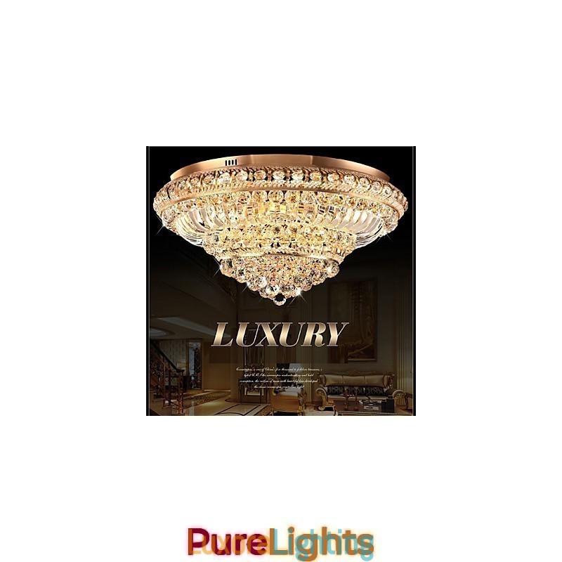 Designer Touch Decorative Modern Luxury Crystal Ceiling Light Absorb Dome Light Diameter 60CM