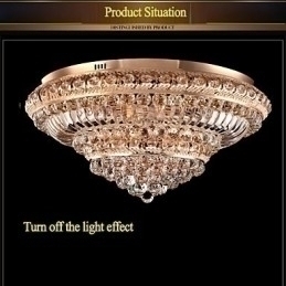 Designer Touch Decorative Modern Luxury Crystal Ceiling Light Absorb Dome Light Diameter 60CM