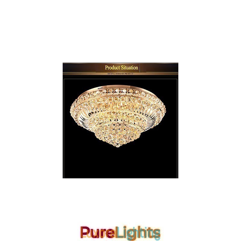 Designer Touch Decorative Modern Luxury Crystal Ceiling Light Absorb Dome Light Diameter 60CM