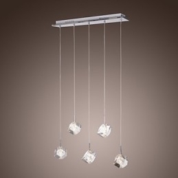 Designer Touch Decorative Modern Contemporary Island Crystal Chrome Pendant Light