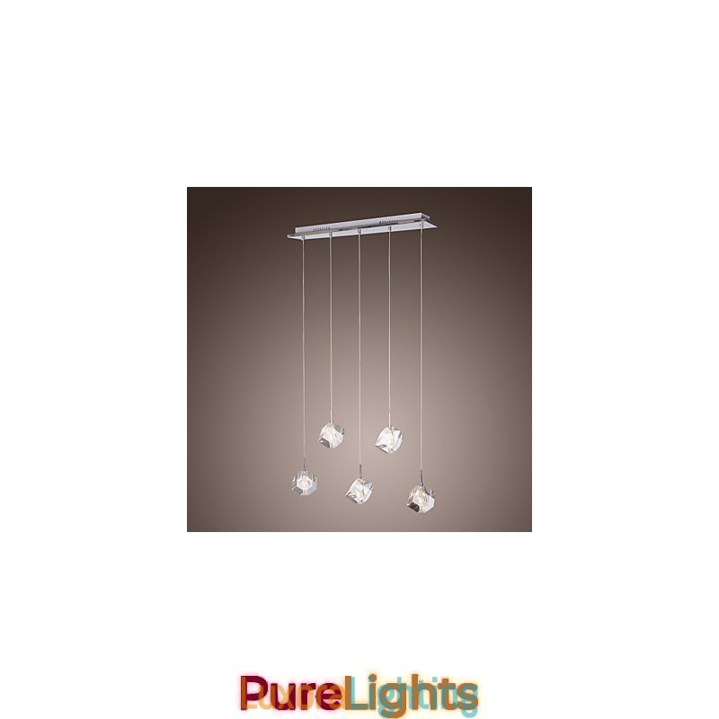 Designer Touch Decorative Modern Contemporary Island Crystal Chrome Pendant Light