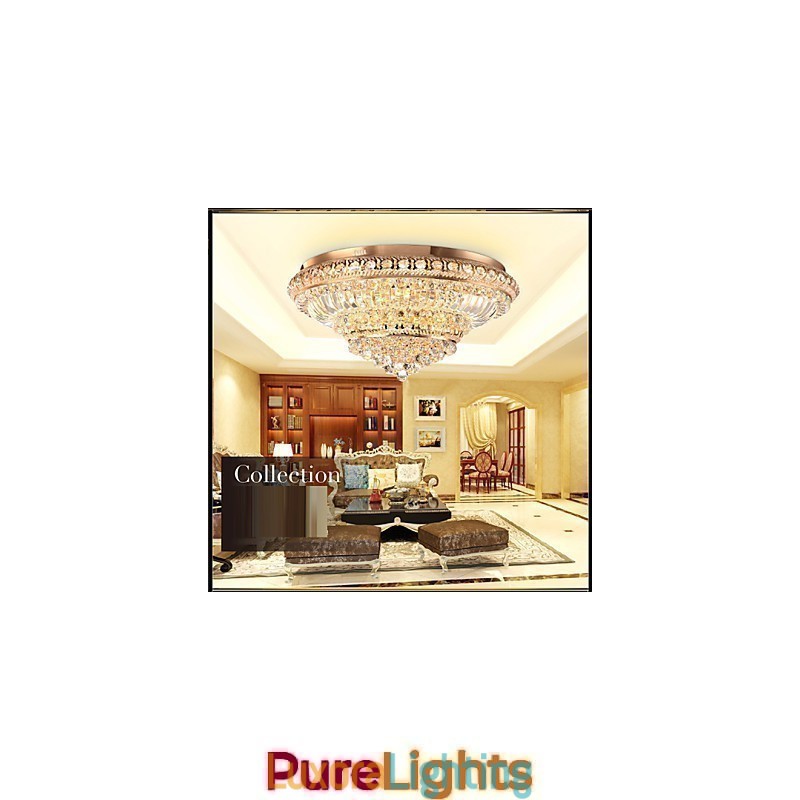 Designer Touch Decorative Modern Luxury Crystal Ceiling Light Absorb Dome Light Diameter 60CM