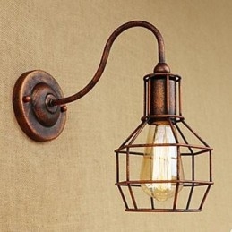 Designer Touch Decorative Iron Art Long Arm Nostalgic And Retro Creative Character Rust Color Study Sitting Room Head Of The American Wall Lamp