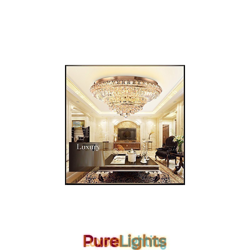 Designer Touch Decorative Modern Luxury Crystal Ceiling Light Absorb Dome Light Diameter 60CM
