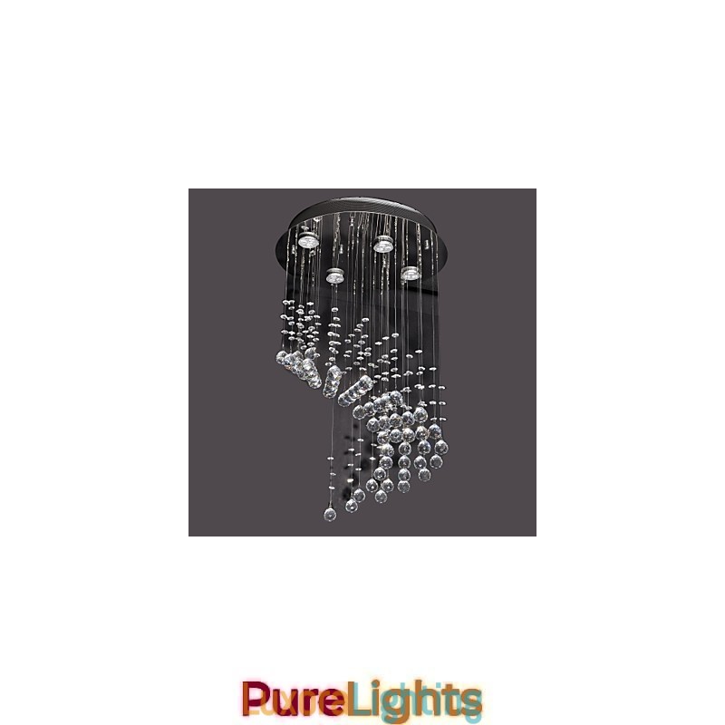 Designer Touch Decorative Modern Contemporary Crystal Chrome Metal Flush Mount