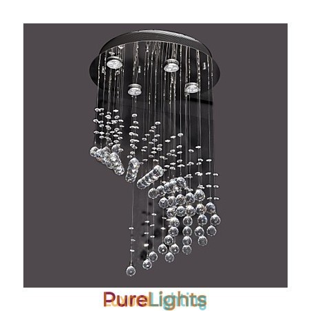 Designer Touch Decorative Modern Contemporary Crystal Chrome Metal Flush Mount