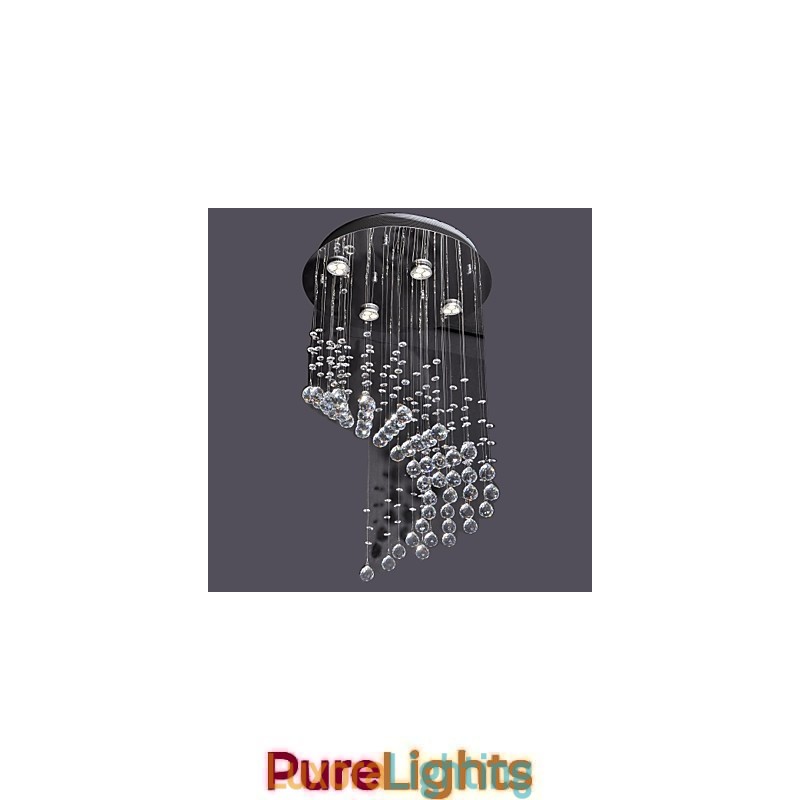 Designer Touch Decorative Modern Contemporary Crystal Chrome Metal Flush Mount