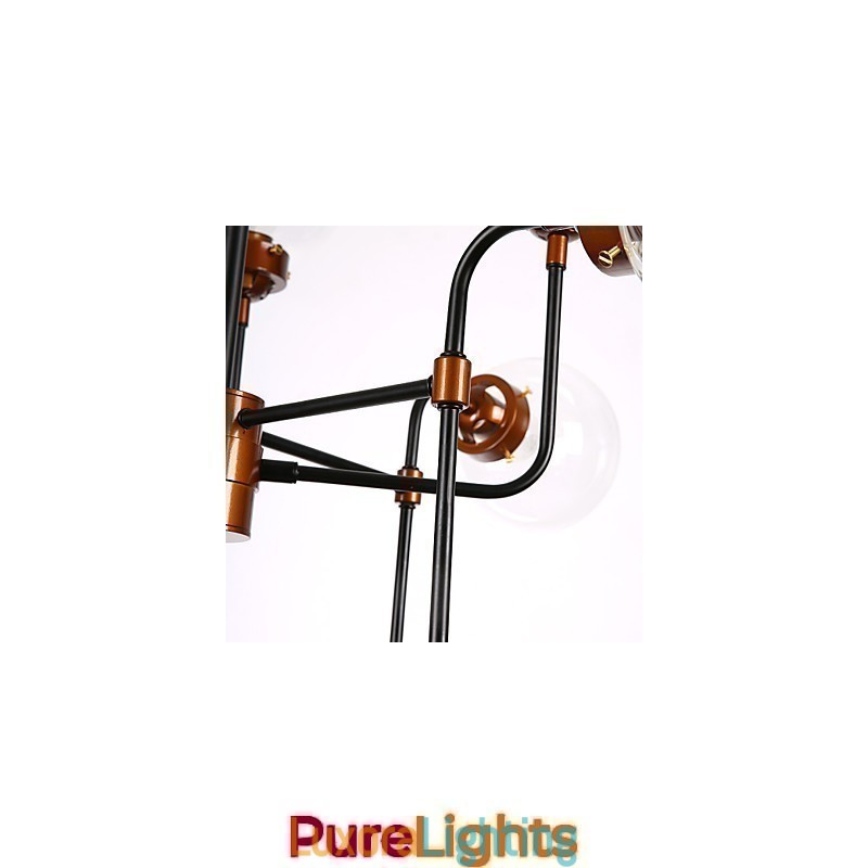 Designer Touch Decorative Modern Creative Wrought Iron Chandelier Restoring Ancient Ways Glass Ball Molecular Magic Beans Droplight