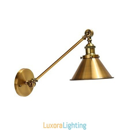 Designer Touch Decorative Vintage Metal Wall Sconce Mounted Retro Industrial Wall Light Lamp Shade Adjustable Night Lighting Fixtures
