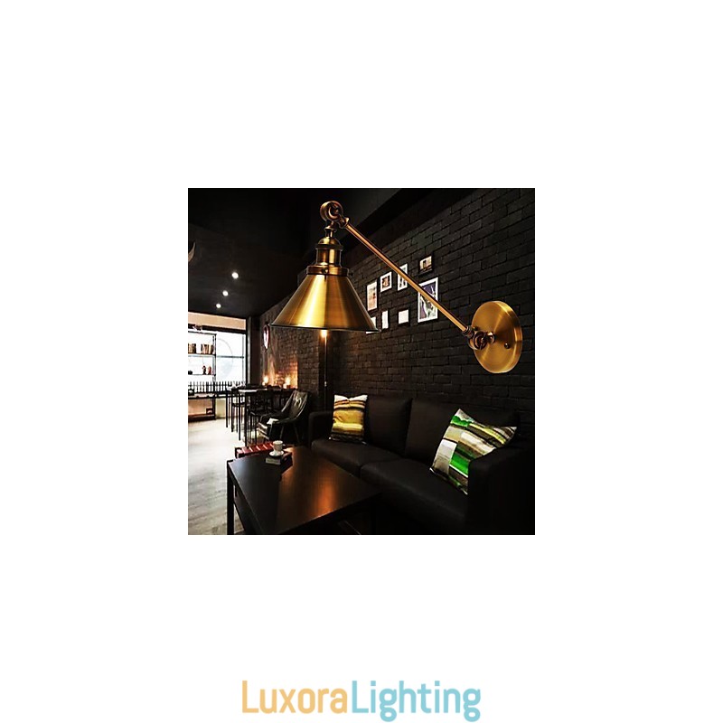 Designer Touch Decorative Vintage Metal Wall Sconce Mounted Retro Industrial Wall Light Lamp Shade Adjustable Night Lighting Fixtures