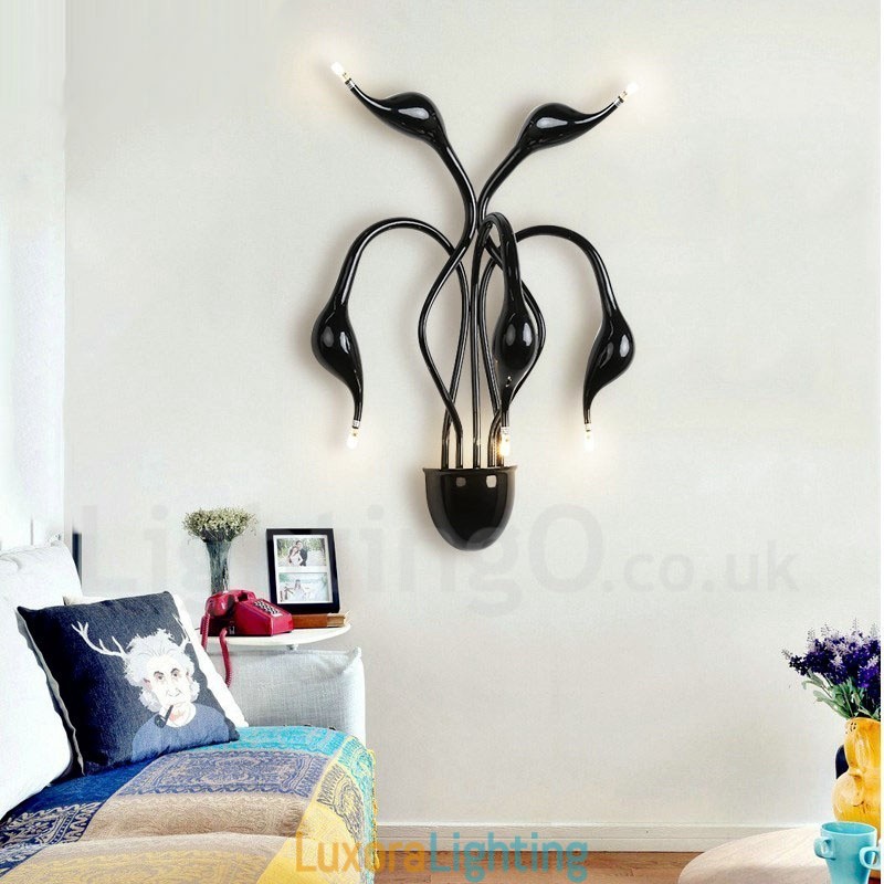 Designer Touch Decorative Swan Head Modern Contemporary Multi Colours Ambient Light Wall Sconces Wall Light
