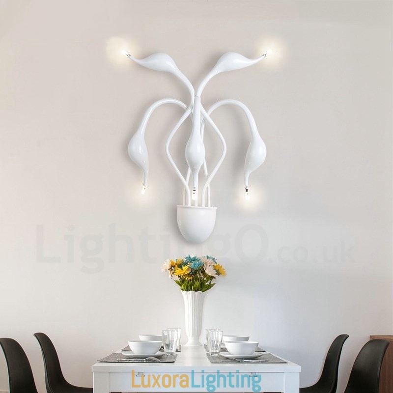 Designer Touch Decorative Swan Head Modern Contemporary Multi Colours Ambient Light Wall Sconces Wall Light