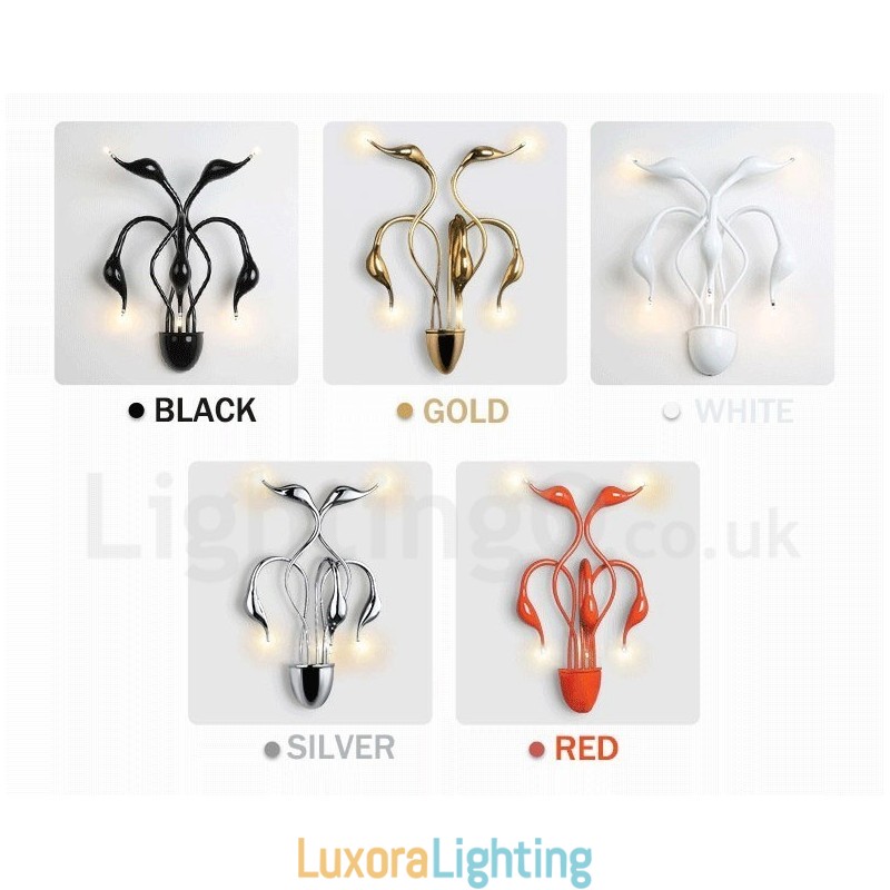 Designer Touch Decorative Swan Head Modern Contemporary Multi Colours Ambient Light Wall Sconces Wall Light