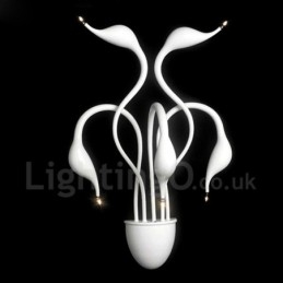 Designer Touch Decorative Swan Head Modern Contemporary Multi Colours Ambient Light Wall Sconces Wall Light