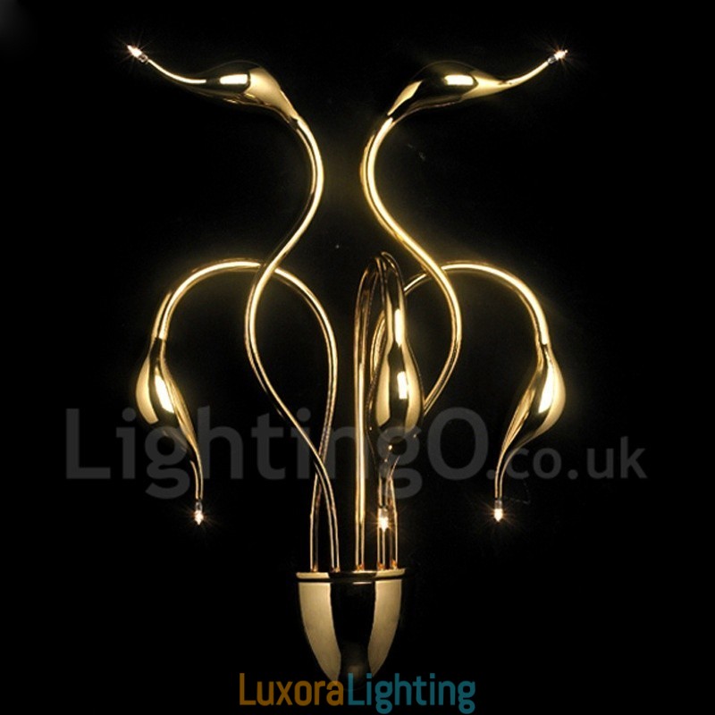 Designer Touch Decorative Swan Head Modern Contemporary Multi Colours Ambient Light Wall Sconces Wall Light