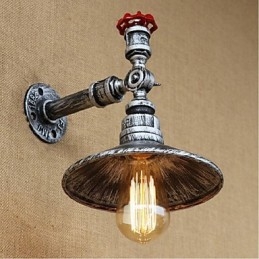 Designer Touch Decorative Rustic Lodge Painting Feature for Ambient Light Wall Sconces Wall Light Silver