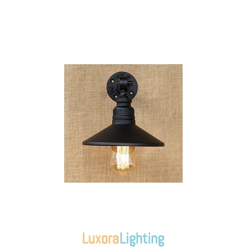 Designer Touch Decorative Industrial Style Nordic Water Pipe Wall Lamp Wall Light Black