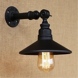 Designer Touch Decorative Industrial Style Nordic Water Pipe Wall Lamp Wall Light Black