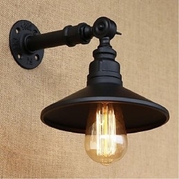 Designer Touch Decorative Industrial Style Nordic Water Pipe Wall Lamp Wall Light Black