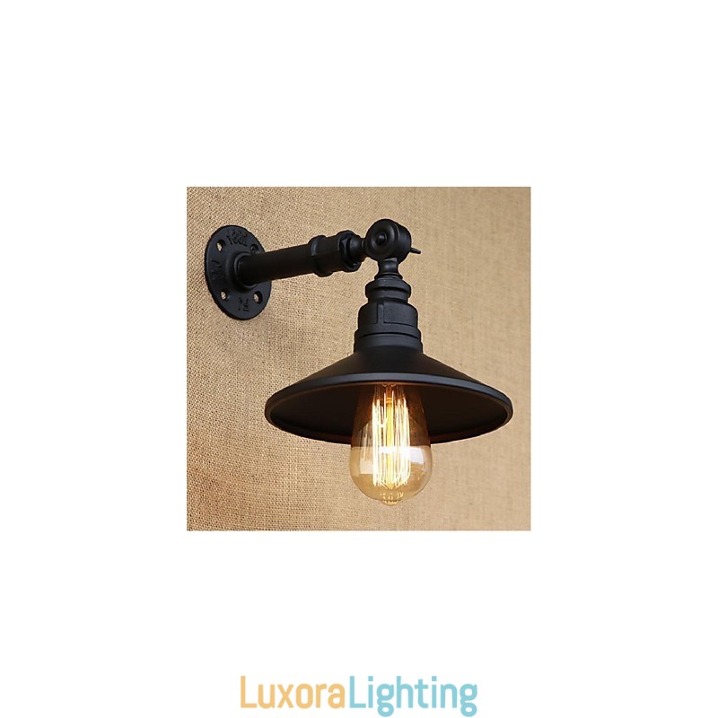 Designer Touch Decorative Industrial Style Nordic Water Pipe Wall Lamp Wall Light Black