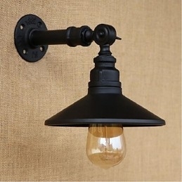 Designer Touch Decorative Industrial Style Nordic Water Pipe Wall Lamp Wall Light Black