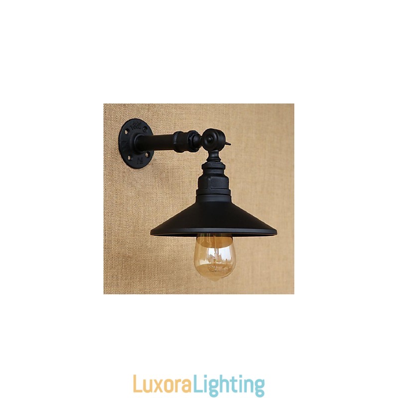 Designer Touch Decorative Industrial Style Nordic Water Pipe Wall Lamp Wall Light Black