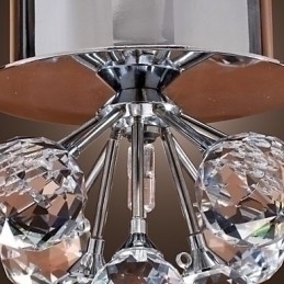 Designer Touch Decorative Modern Contemporary Crystal Mini Style Chrome Metal Flush Mount