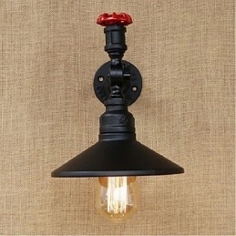 Designer Touch Decorative Rustic Lodge Painting Feature for Ambient Light Wall Sconces Wall Light Black