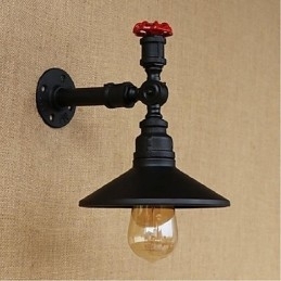 Designer Touch Decorative Rustic Lodge Painting Feature for Ambient Light Wall Sconces Wall Light Black
