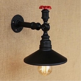 Designer Touch Decorative Rustic Lodge Painting Feature for Ambient Light Wall Sconces Wall Light Black